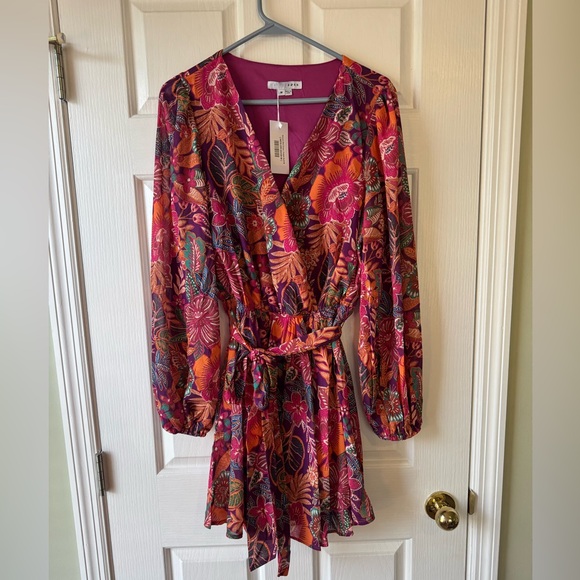 NWT BALTIC BORN Purple Floral “Newark” Mini Dress - Picture 3 of 14